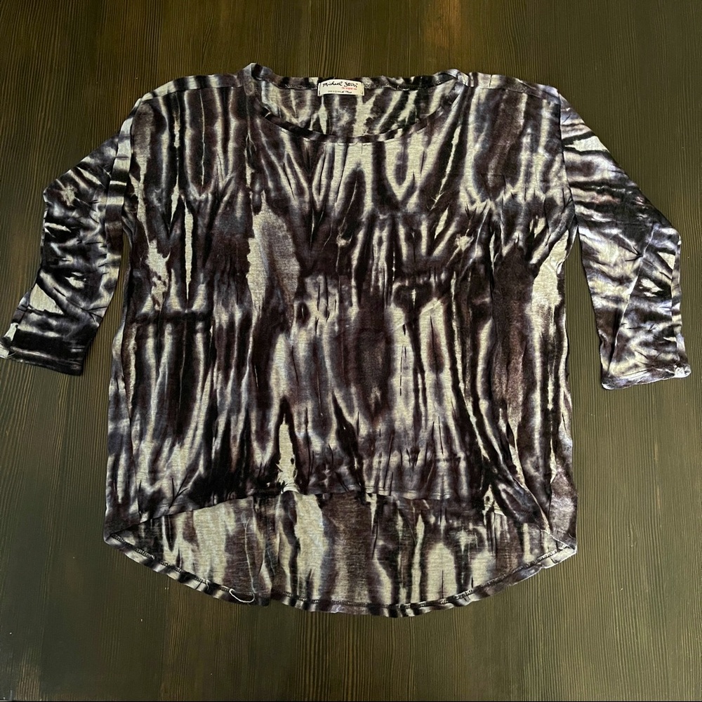 Michael Stars Soft Tie Dye 3/4 Sleeve Shirt